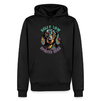 Dog Saying Dachshund Design pour les amoureux des chiens - Sweat à capuche Premium bio Homme - noir - Devant - Nico (187cm)