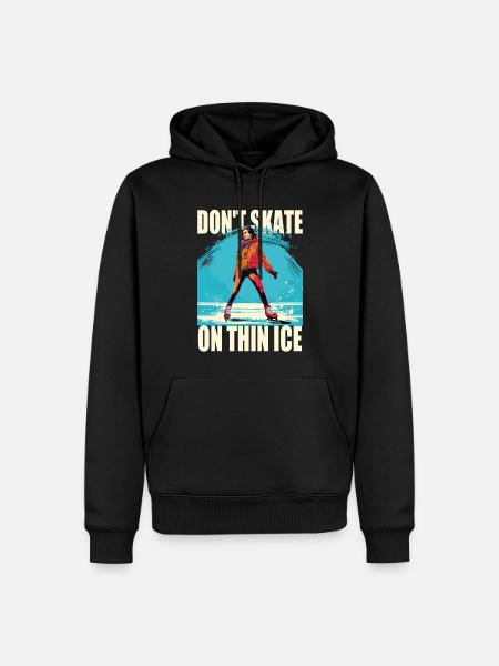 Eisläuferin Eislaufen Schlittschulaufen - Männer Premium Bio Hoodie - Schwarz