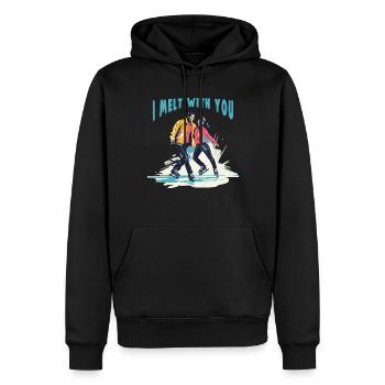 Patineur sur glace Patinage sur glace Patinage sur glace - Sweat à capuche Premium bio Homme - noir - Devant - Nico (187cm)