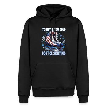 Patineur sur glace Patinage sur glace Patinage sur glace - Sweat à capuche Premium bio Homme - noir - Devant - Nico (187cm)
