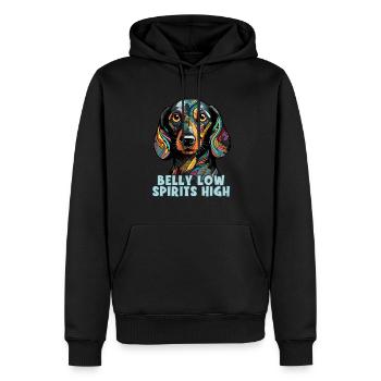 Dog Saying Dachshund Design pour les amoureux des chiens - Sweat à capuche Premium bio Homme - noir - Devant - Nico (187cm)