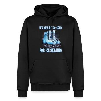 Patineur sur glace Patinage sur glace Patinage sur glace - Sweat à capuche Premium bio Homme - noir - Devant - Nico (187cm)