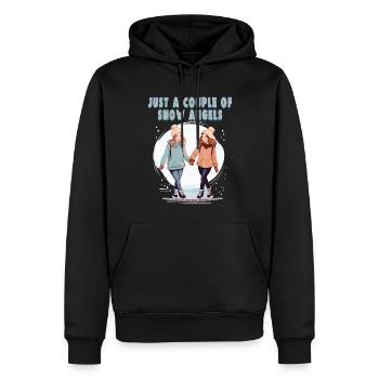 Patineur sur glace Patinage sur glace Patinage sur glace - Sweat à capuche Premium bio Homme - noir - Devant - Nico (187cm)