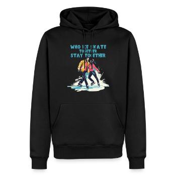 Patineur sur glace Patinage sur glace Patinage sur glace - Sweat à capuche Premium bio Homme - noir - Devant - Nico (187cm)