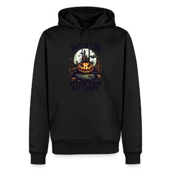 Design d’Halloween pour la fête d’Halloween - Sweat à capuche Premium bio Homme - noir - Devant - Nico (187cm)