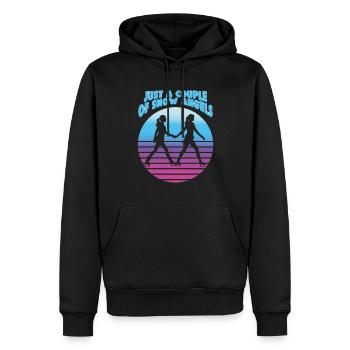 Patineur sur glace Patinage sur glace Patinage sur glace - Sweat à capuche Premium bio Homme - noir - Devant - Nico (187cm)