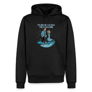 Patineur sur glace Patinage sur glace Patinage sur glace - Sweat à capuche Premium bio Homme - noir - Devant - Nico (187cm)