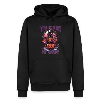 Design d’Halloween pour la fête d’Halloween - Sweat à capuche Premium bio Homme - noir - Devant - Nico (187cm)