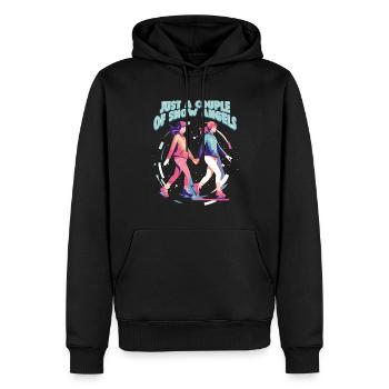 Patineur sur glace Patinage sur glace Patinage sur glace - Sweat à capuche Premium bio Homme - noir - Devant - Nico (187cm)
