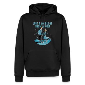Patineur sur glace Patinage sur glace Patinage sur glace - Sweat à capuche Premium bio Homme - noir - Devant - Nico (187cm)