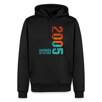 Vintage 2005 Since October 2005 Year 2005 Retro - Männer Premium Bio Hoodie - Schwarz - Vorne - Nico (187cm)
