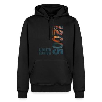 Year 2005 Retro Vintage 2005 Since October 2005 - Männer Premium Bio Hoodie - Schwarz - Vorne - Nico (187cm)