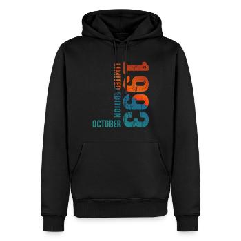 Since October 1993 Year 1993 Limited Edition - Männer Premium Bio Hoodie - Schwarz - Vorne - Nico (187cm)