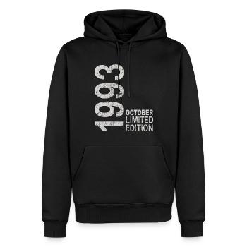 Since 1993 Year 1993 Retro Vintage October 1993 - Männer Premium Bio Hoodie - Schwarz - Vorne - Nico (187cm)