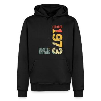 Since October 1973 Year 1973 Retro Vintage 1973 - Männer Premium Bio Hoodie - Schwarz - Vorne - Nico (187cm)