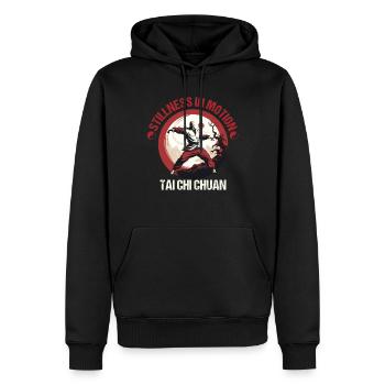 Taijiquan Stillness in Motion Tai Chi Chuan - Männer Premium Bio Hoodie - Schwarz - Vorne - Nico (187cm)