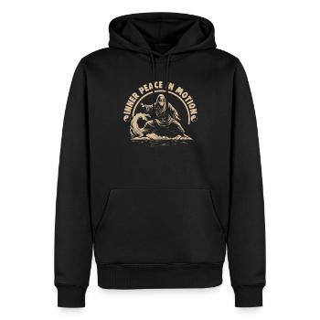 Tai Chi Design Inner Peace in Motion Taijiquan - Männer Premium Bio Hoodie - Schwarz - Vorne - Nico (187cm)