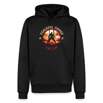 Tai Chi Taijiquan Peaceful Power Tai Chi Chuan - Männer Premium Bio Hoodie - Schwarz - Vorne - Nico (187cm)