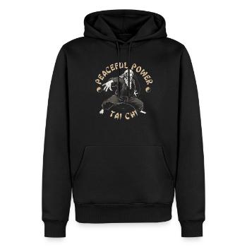 Tai Chi Taijiquan Peaceful Power Tai Chi Chuan - Männer Premium Bio Hoodie - Schwarz - Vorne - Nico (187cm)