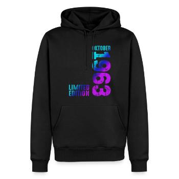 Oktober 1963 Year 1963 Retro 1963 Vintage 1963 - Männer Premium Bio Hoodie - Schwarz - Vorne - Nico (187cm)