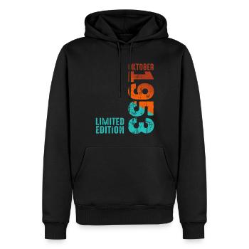 Since Oktober 1953 Year 1953 Retro Vintage 1953 - Männer Premium Bio Hoodie - Schwarz - Vorne - Nico (187cm)