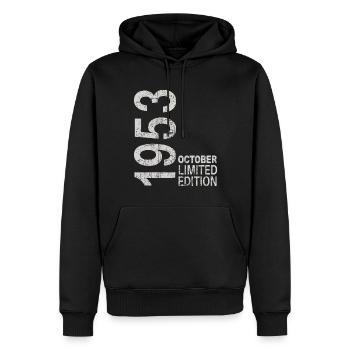 Since 1953 Year 1953 Retro Vintage October 1953 - Männer Premium Bio Hoodie - Schwarz - Vorne - Nico (187cm)