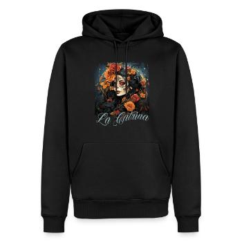 La Catrina Cool Dia De Los Muertos Design - Sweat à capuche Premium bio Homme - noir - Devant - Nico (187cm)
