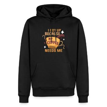 Ich Mag Kaffee Geschenkideen Kaffeeliebhaber - Männer Premium Bio Hoodie - Schwarz - Vorne - Nico (187cm)
