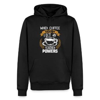 Ich Mag Kaffee Geschenkideen Kaffeeliebhaber - Männer Premium Bio Hoodie - Schwarz - Vorne - Nico (187cm)