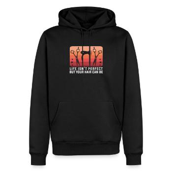 Friseurin Barber Frisörin Friseursalon - Männer Premium Bio Hoodie - Schwarz - Vorne - Nico (187cm)