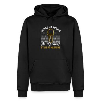 Karaoké Chant Chanteur Musique Karaoké Bar - Sweat à capuche Premium bio Homme - noir - Devant - Nico (187cm)