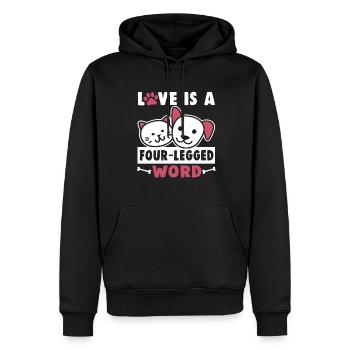 Hunderettungs Designs Für Tierrechtsaktivisten - Männer Premium Bio Hoodie - Schwarz - Vorne - Nico (187cm)