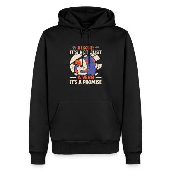 Conceptions de sauvetage de chiens pour les militants des droits des animaux - Sweat à capuche Premium bio Homme - noir - Devant - Nico (187cm)