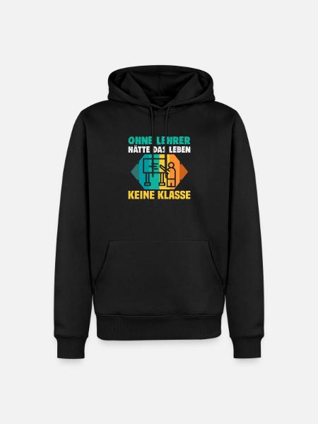Bester Lehrer Rente Geschenkidee Schüler - Männer Premium Bio Hoodie - Schwarz