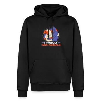 Hunderettungs Designs Für Tierrechtsaktivisten - Männer Premium Bio Hoodie - Schwarz - Vorne - Nico (187cm)