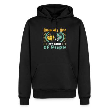 Hunderettungs Designs Für Tierrechtsaktivisten - Männer Premium Bio Hoodie - Schwarz - Vorne - Nico (187cm)