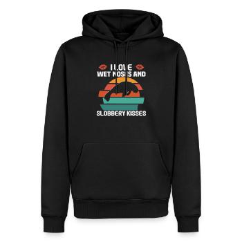 Cold Nose Warm Heart Manatee mollige Seekuh - Männer Premium Bio Hoodie - Schwarz - Vorne - Nico (187cm)