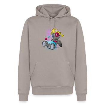 Magische Dunkle Kunst Okkulte Hexen Designs - Männer Premium Bio Hoodie - Taupe - Vorne - Nico (187cm)