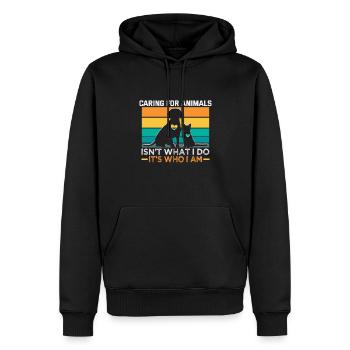 Hunderettungs Designs Für Tierrechtsaktivisten - Männer Premium Bio Hoodie - Schwarz - Vorne - Nico (187cm)