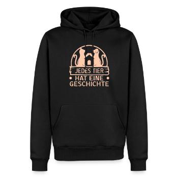 Conceptions de sauvetage de chiens pour les militants des droits des animaux - Sweat à capuche Premium bio Homme - noir - Devant - Nico (187cm)