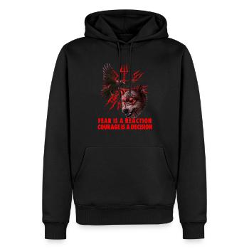 Vegvisir Odin mit Hugin und Munin - Wikinger - Männer Premium Bio Hoodie - Schwarz - Vorne - Nico (187cm)