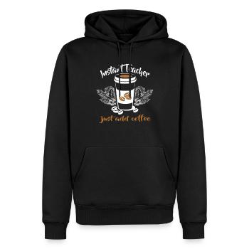 J’aime le café Idées cadeaux Amateur de café - Sweat à capuche Premium bio Homme - noir - Devant - Nico (187cm)