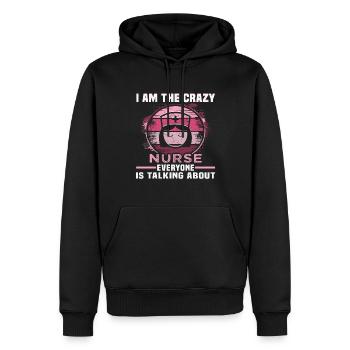 Infirmière Anniversaire Design Soignant Médecin - Sweat à capuche Premium bio Homme - noir - Devant - Nico (187cm)