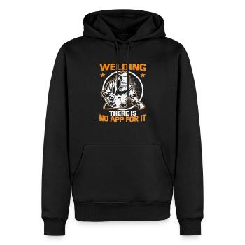Soudeur Dire Design pour les métallurgistes - Sweat à capuche Premium bio Homme - noir - Devant - Nico (187cm)