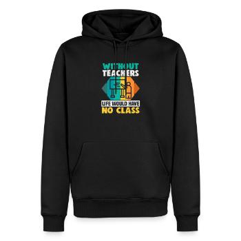 Meilleure idée de cadeau de pension pour les enseignants Étudiant - Sweat à capuche Premium bio Homme - noir - Devant - Nico (187cm)
