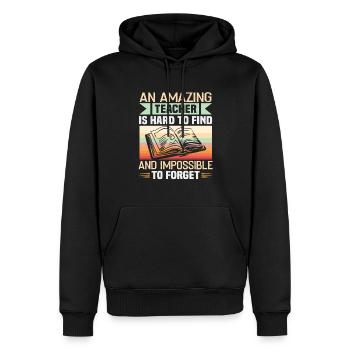 Meilleure idée de cadeau de pension pour les enseignants Étudiant - Sweat à capuche Premium bio Homme - noir - Devant - Nico (187cm)