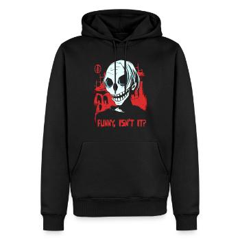 zombie médiéval effrayant drôle - Sweat à capuche Premium bio Homme - noir - Devant - Nico (187cm)
