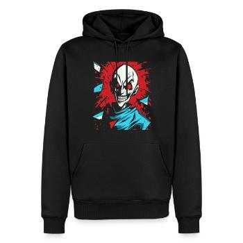 Sourire Méchant Dessin Animé Nosferatu Vampire - Sweat à capuche Premium bio Homme - noir - Devant - Nico (187cm)