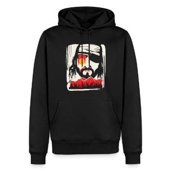 The Natural Wrestling Pirate of Art - Men’s Premium Organic Hoodie - black - Front - Nico (187cm)