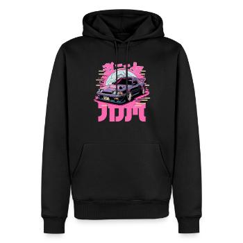 Japanisches Phantasie-Auto-Tuning JDM - Männer Premium Bio Hoodie - Schwarz - Vorne - Nico (187cm)
